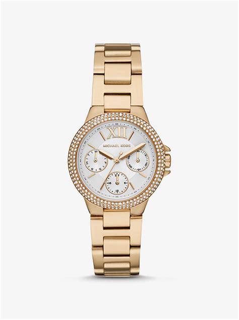 michael kors nini pavé gold tone watch|Mini Camille Pavé Gold.